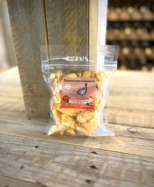 Tomato Bacon & Basil Cheddar Curds 6 oz. Bag